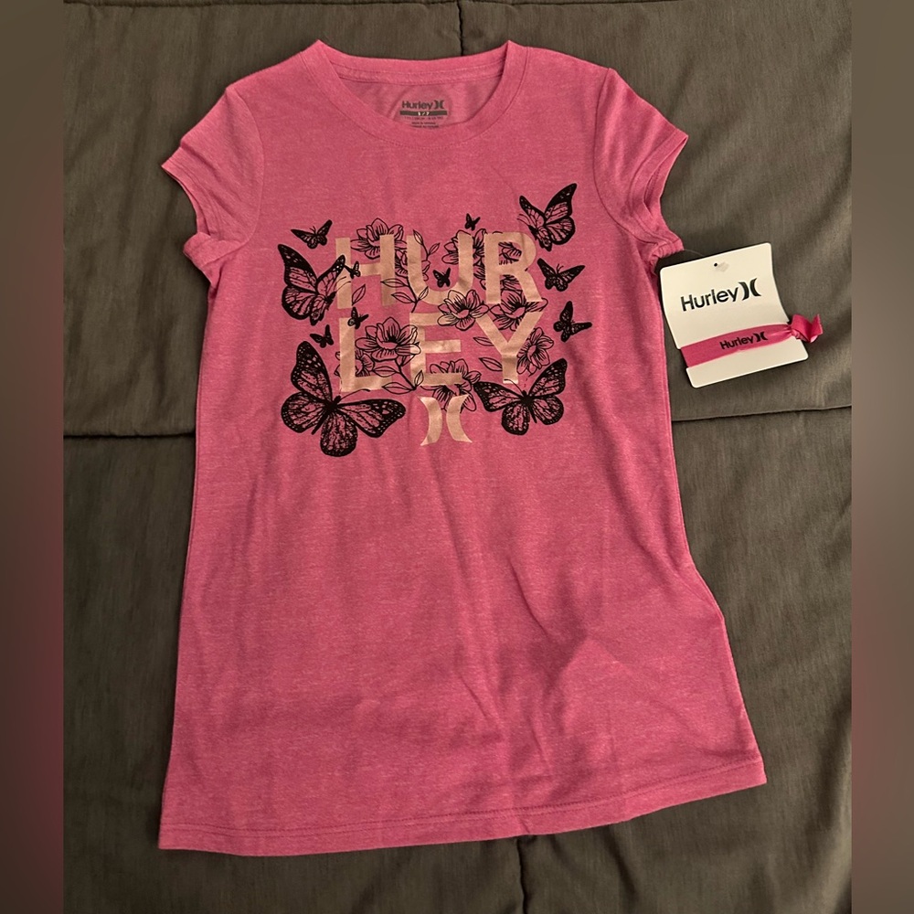 Hurley Pink Short Sleeve Graphic Tee